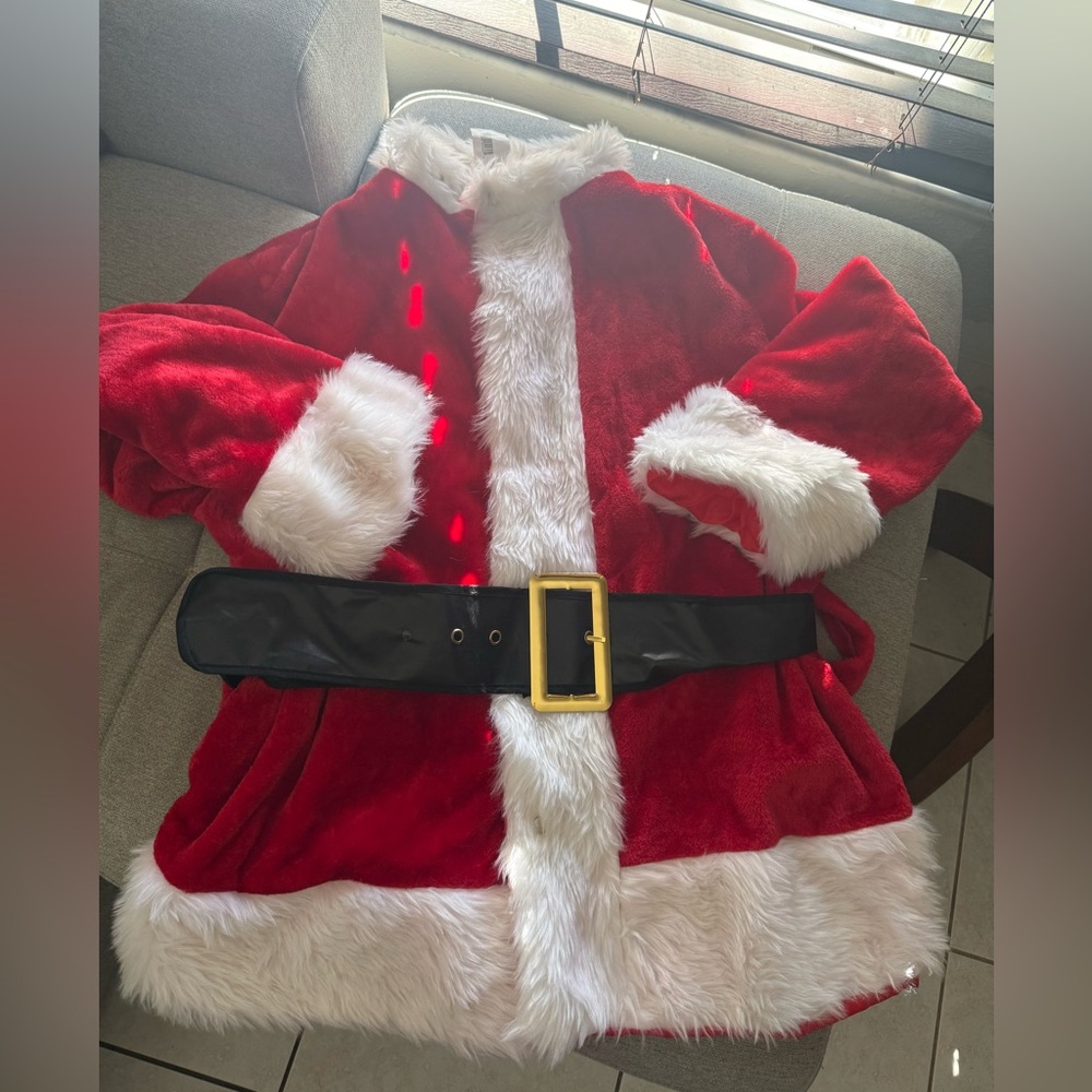 Rubie’s Velvet Santa Claus Zip Up Jacket with Belt.